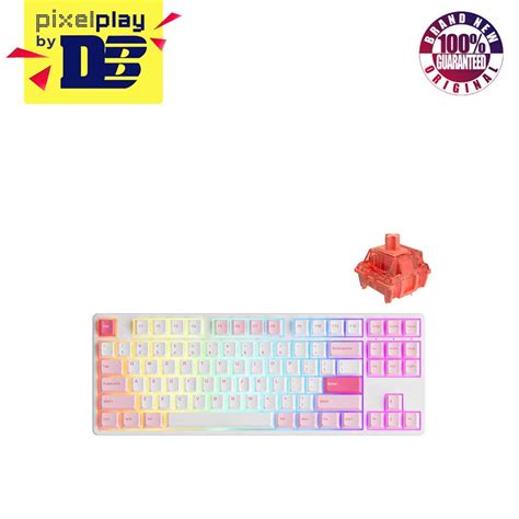 Akko S Via RGB Hot Swappable Mechanical Keyboard Prunus Lannesiana Gateron Orange Lubed