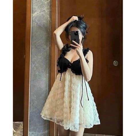 Set áo s nude nơ đen short Shopee Việt Nam