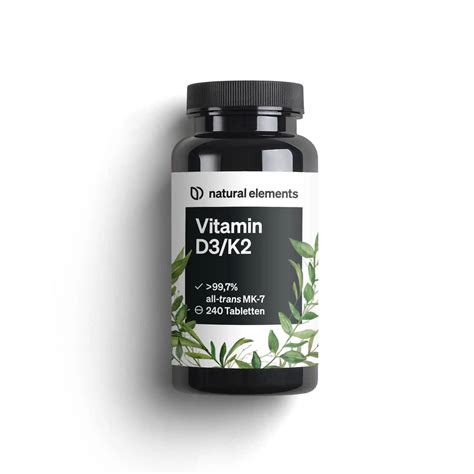 Vitamin D3 K2 2000 I E Tabletten Natural Elements