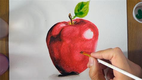 C Mo Dibujar Una Manzana Con Acuarelas F Cil Paso A Paso Pintar Una