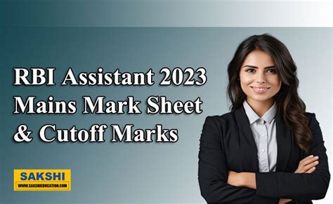 Rbi Assistant 2023 Mains Mark Sheet And Cutoff Marks Sakshi Education