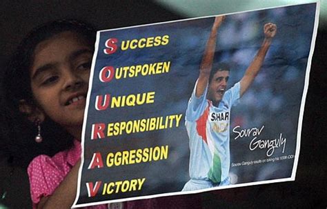 Sourav Ganguly's daughter holds up a poster | ESPNcricinfo.com