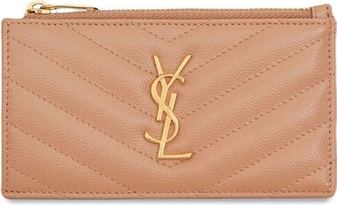 Saint Laurent Monogram Logo Plaque Quilted Cardholder Shopstyle