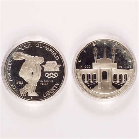 S S Olympic Commemorative Silver Dollar Proof Two Coin Set