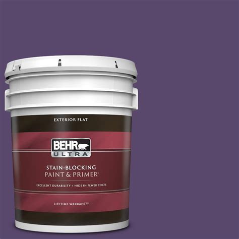 BEHR ULTRA 5 Gal P570 7 Proper Purple Flat Exterior Paint Primer