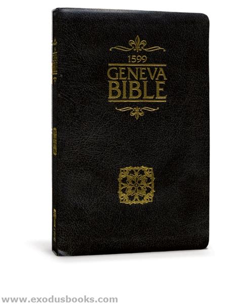 1599 Geneva Bible (Black Bonded) - Exodus Books