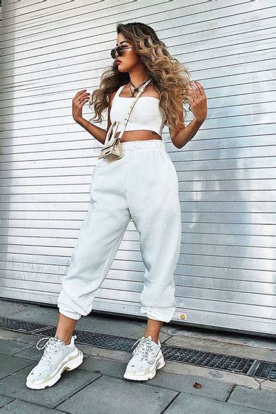 White Oversized Joggers Erica Rebellious Fashion