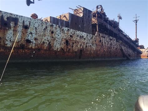 This Is The Uss Marriner A Target Ship Used By The Navy For Live Fire