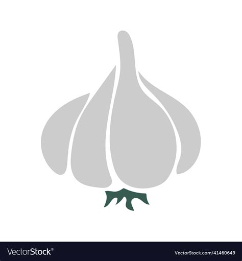 Simple And Cute Garlic Royalty Free Vector Image