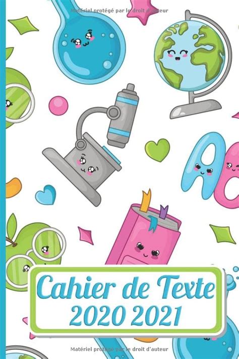 Cahier de texte 2020 2021 Cahier de texte Scolaire Garçon Fille