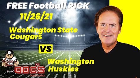 Free Football Pick Washington State Cougars Vs Washington Huskies 11