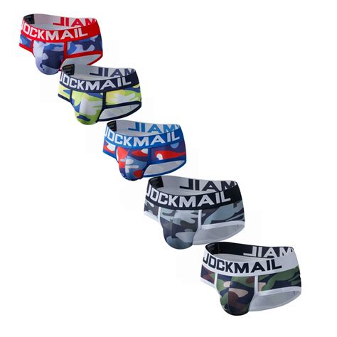 JOCKMAIL Ropa Interior Gay Para Hombre Calzoncillos Con Estampado De Camuflaje Cueca Lote De 5