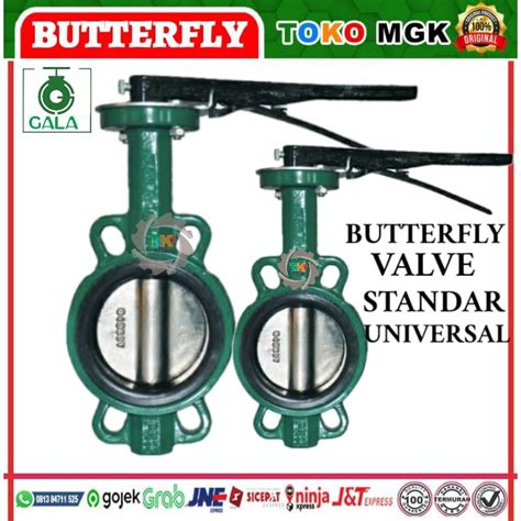 Jual DN150 6 INCH GALA BUTTERFLY VALVE WAFER TYPE LEVER CAST IRON