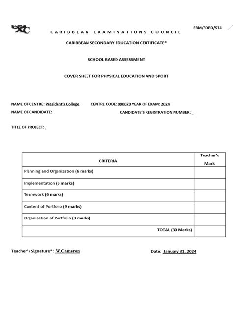 Physical Education SBA | PDF | Volleyball | Sports