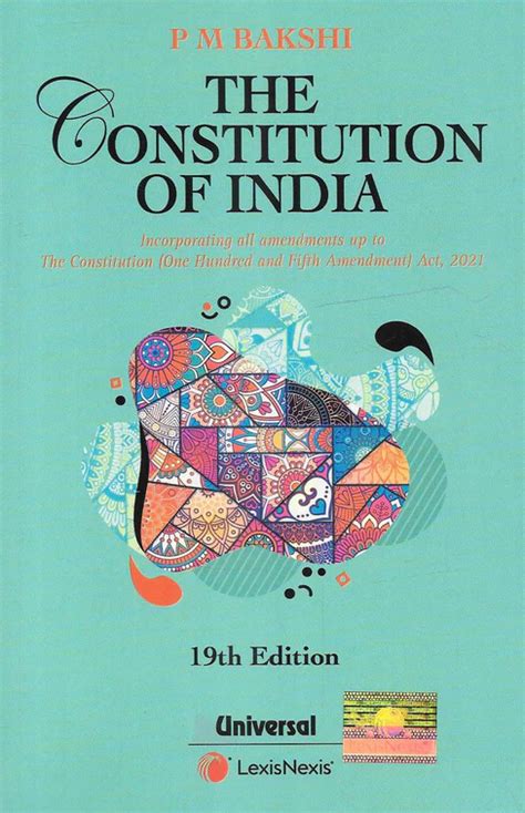 The Constitution Of India By Pm Bakshi Edition Bharat Law House