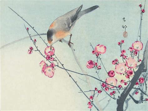 Singvogel Auf Bl Tenzweig Ca Von Ohara Koson Posterlounge