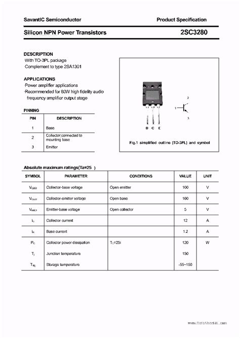 2SC3280_1709601.PDF Datasheet Download --- IC-ON-LINE