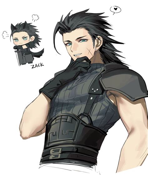 Zack Fair Final Fantasy And 2 More Drawn By Duojji Danbooru