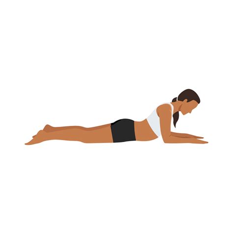 mujer haciendo esfinge pose de yoga salamba bhujangasana ilustración