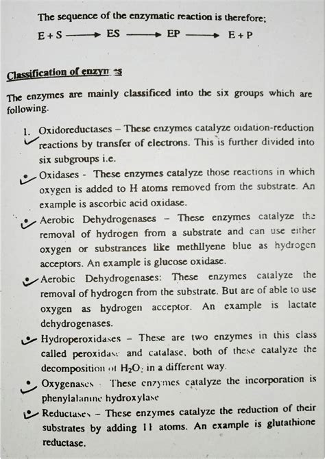 SOLUTION: Enzymes and classification of enzymes with full explanation and examples - Studypool