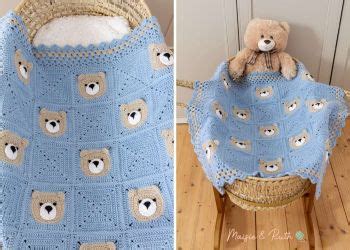 Crochet Patterns Galore - Bear Crochet Baby Blanket