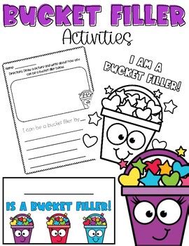 Bucket Filler Activities | Back to School Activities | TPT