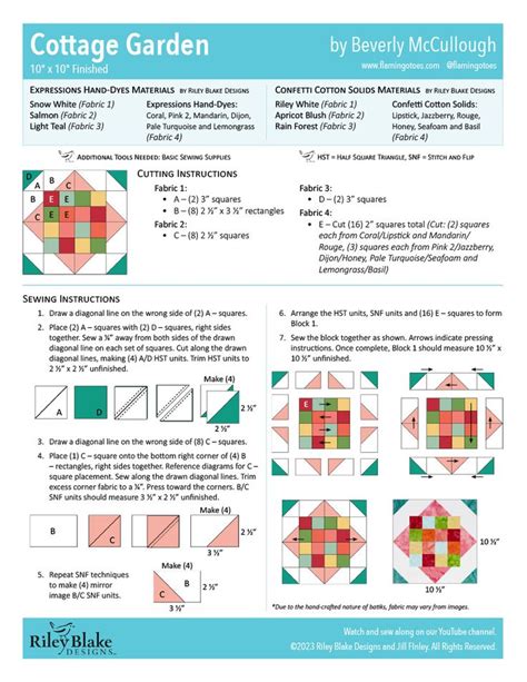 2024 RBD Block Challenge Patterns Riley Blake Designs