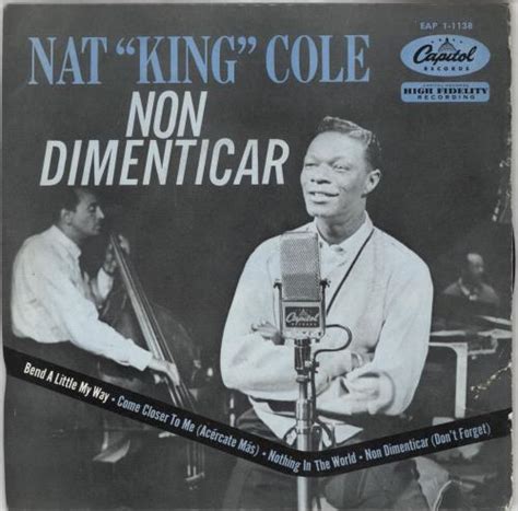 Nat King Cole Non Dimenticar Ep Uk Vinyl Single Inch Record