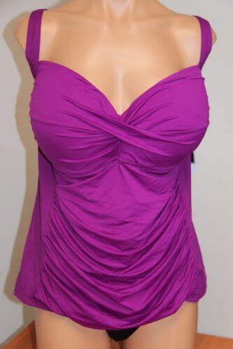 NWT La Blanca Swimsuit Bikini Tankini 2 Pc Set Plus Sz 22W PLM Black EBay