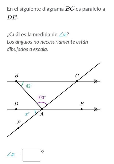 En El Siguiente Diageama BC Es Paralelo A DE Cual Es La Medida Del