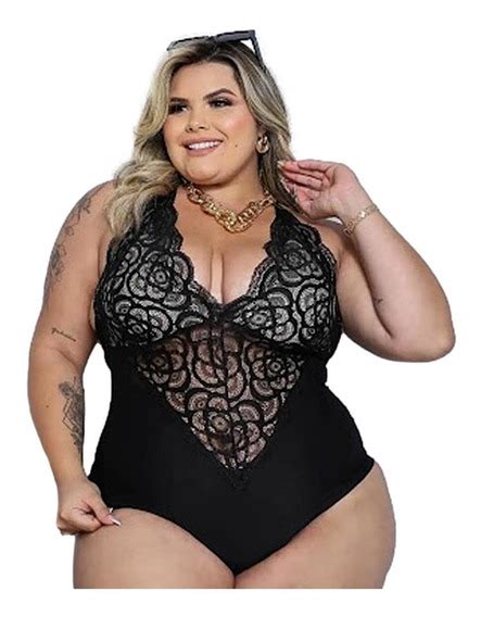 Body Bori Plus Size Roupa Grande Sensual Renda Barato Festas