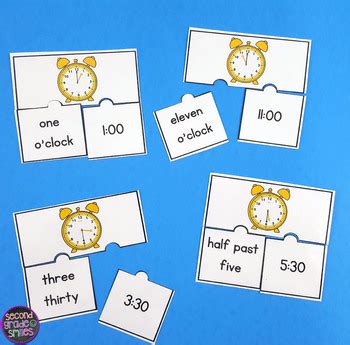 Telling Time Puzzles by Second Grade Smiles | Teachers Pay Teachers