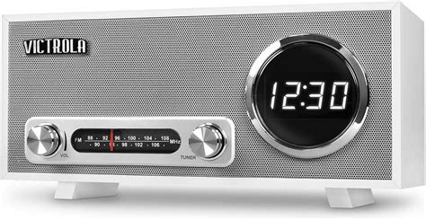 Victrola Retro Bluetooth Digital Clock Stereo With Fm Radio Wusb