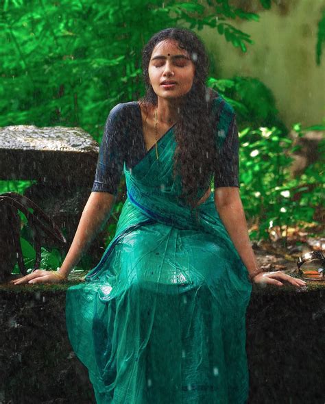 Anupama Parameswaran Hot Wet Saree Stills From Siren Movie Glamsundari In