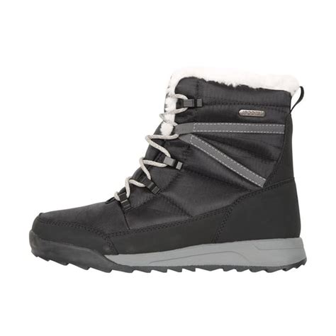 Mountain Warehouse Womens/Ladies Leisure II Snow Boots (Jet Black/White)