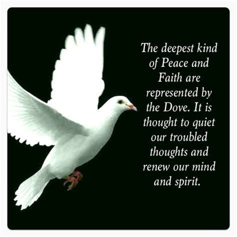 The Deepest Kind Of Peace And Faith Are Represented By The Dove It Is