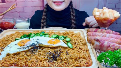 Spicy Fire Noodle 🔥 Mukbang Asmr Eating Sounds 🥢 Youtube