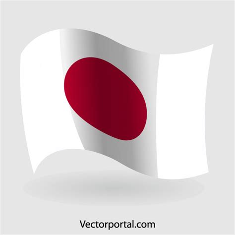 Japanese Waving Flag Royalty Free Stock Svg Vector And Clip Art