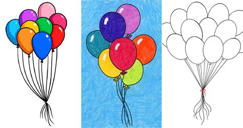 25 Easy Balloon Drawing Ideas - How to Draw Balloons