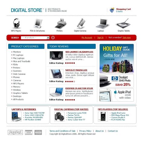 Electronics Store Website Template #10022