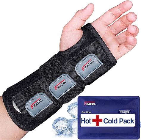 FEATOL Wrist Brace Carpal Tunnel Night Support Brace With Wrist Splint