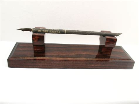 Calligraphy Fountain Dip Ink Pen Holder Wood Stand Holder Etsy