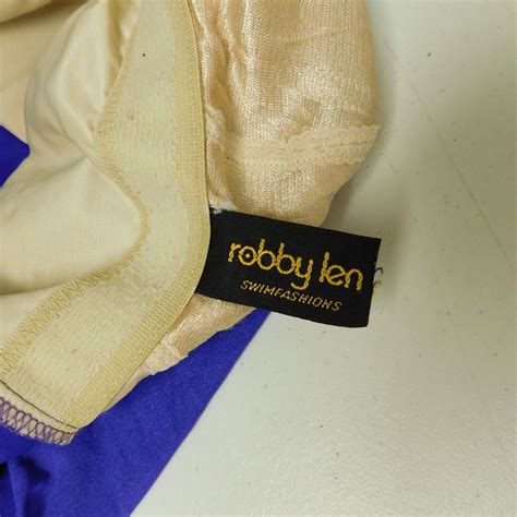 Vintage Robby Len Swim Fashions 1 Piece Swimsuit 16 Purple Bathing Made