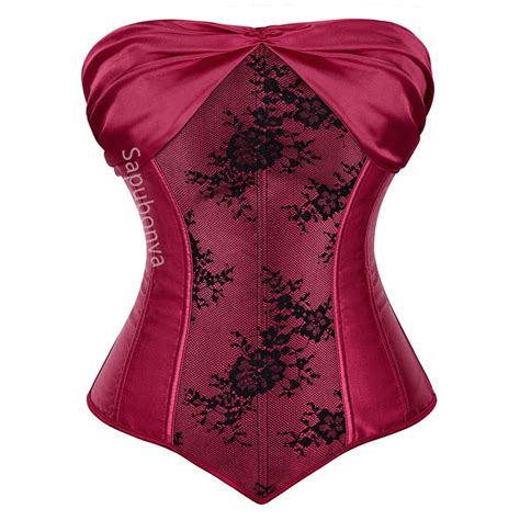 Corset Grande Taille Pour Femmes Bustier Surbuste Sexy Lacets Lingerie Florale Vintage Victorien