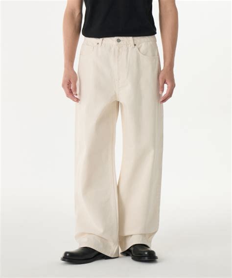 MUSINSA MUSINSA STANDARD Big Wide Denim Pants Cream