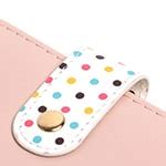 Dámská růžová peněženka s puntíky ze syntetické kůže Dots Collection NUDE LADIEST Vuch