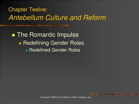 PPT - Chapter Twelve: Antebellum Culture and Reform PowerPoint ...