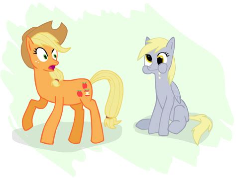 Applejack And Derpy Hooves Drawn By Trotpilgrim Bronibooru