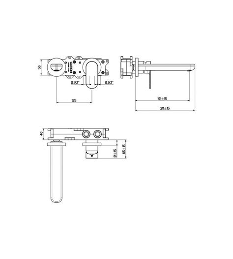 Conjunto De Mezcladores De Pared Para Lavabo Y Bid En Acabado Cromo