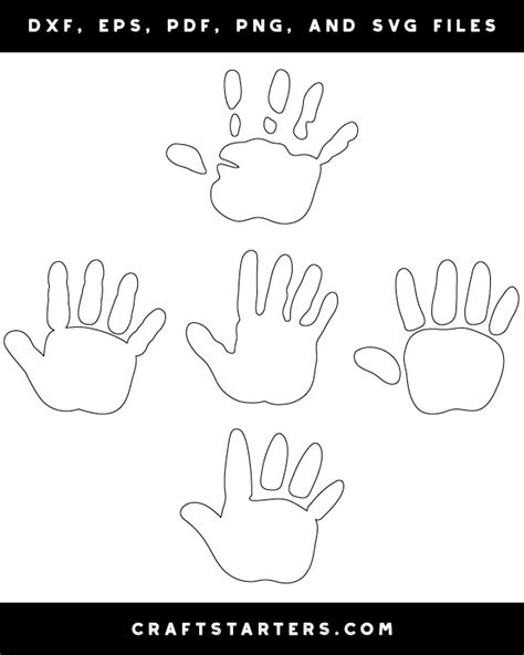 Outline Of A Handprint At Tarrubyblog Blog